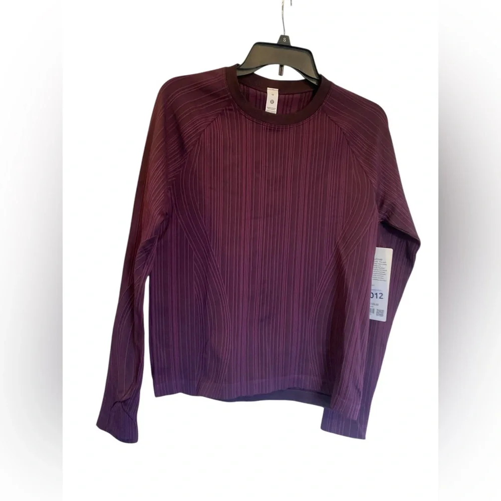 NWT Lululemon rest less pullover BLACK PLUM Size 10
